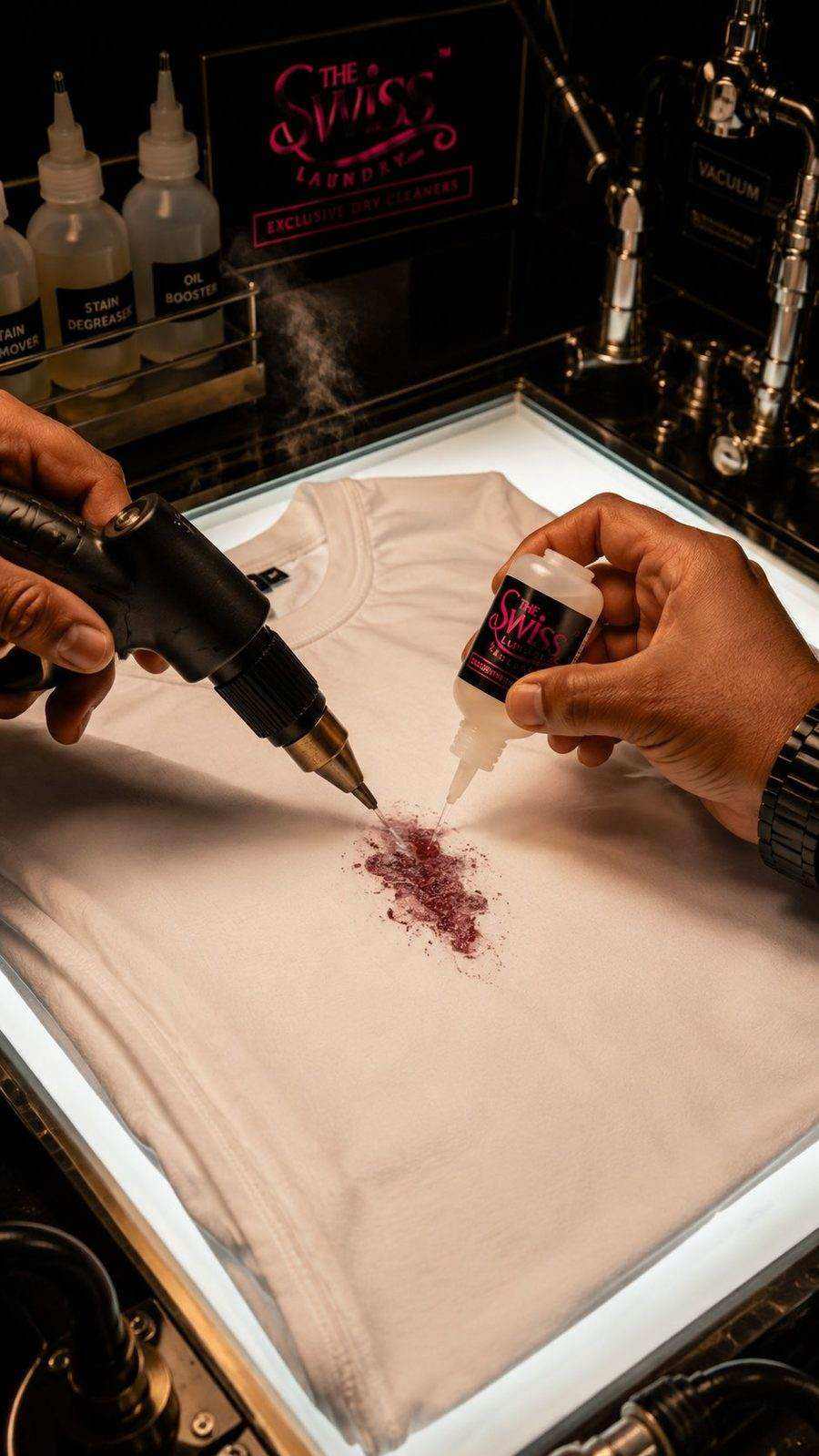 Stain treatment spotting board — The Swiss Laundry Kolkata