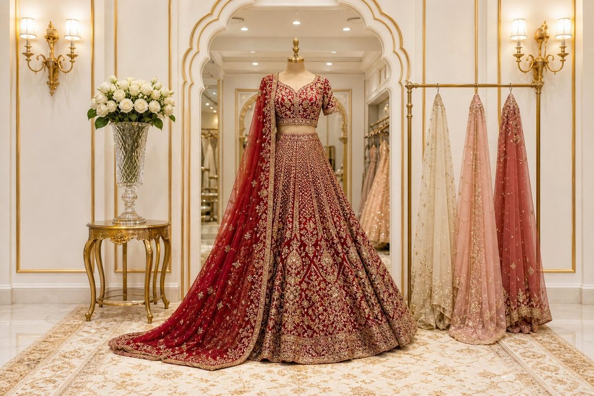 Bridal lehenga dry cleaning Kolkata — The Swiss Laundry